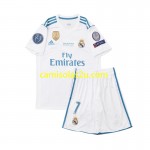 Camisolas de futebol Real Madrid Cristiano Ronaldo 7 2017 Retro Criança Equipamento Principal Manga Curta